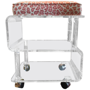 charles hollis jones lucite ottoman front