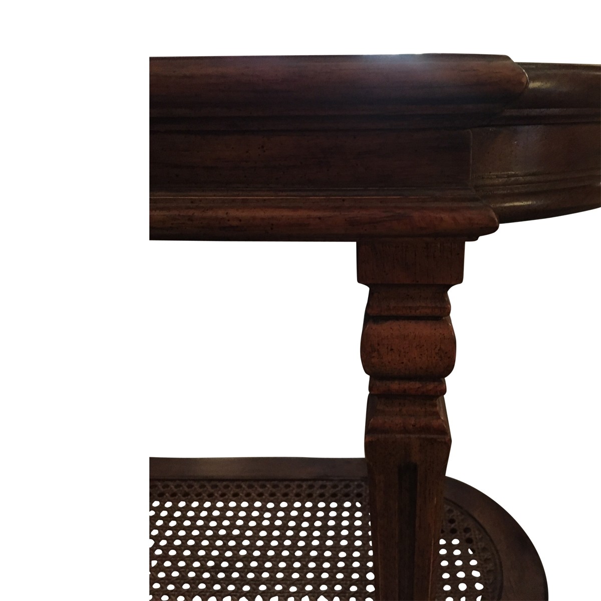 Sold - DREXEL HERITAGE End Tables With Caned Shelf, Pair - 8712