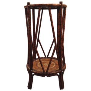 maitland   smith faux bamboo and leather stand front