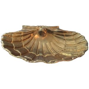 vintage brass clam shell bowl 3
