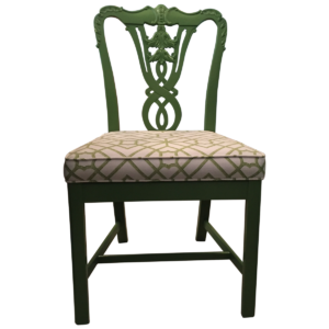 vintage chippendale style lacquered side chair front 1
