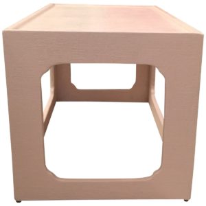 vintage painted grass cloth low table 1