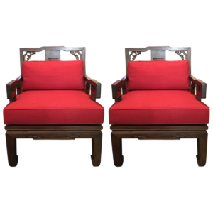 carved armchairs front x2