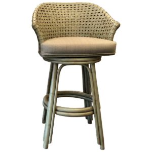 ficks reed woven swivel barstools front
