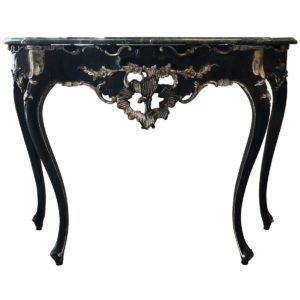 marble top console table front 1