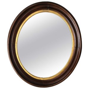 oval parcel gilt mirror front