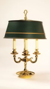 Green Tole Lamp 10154 01