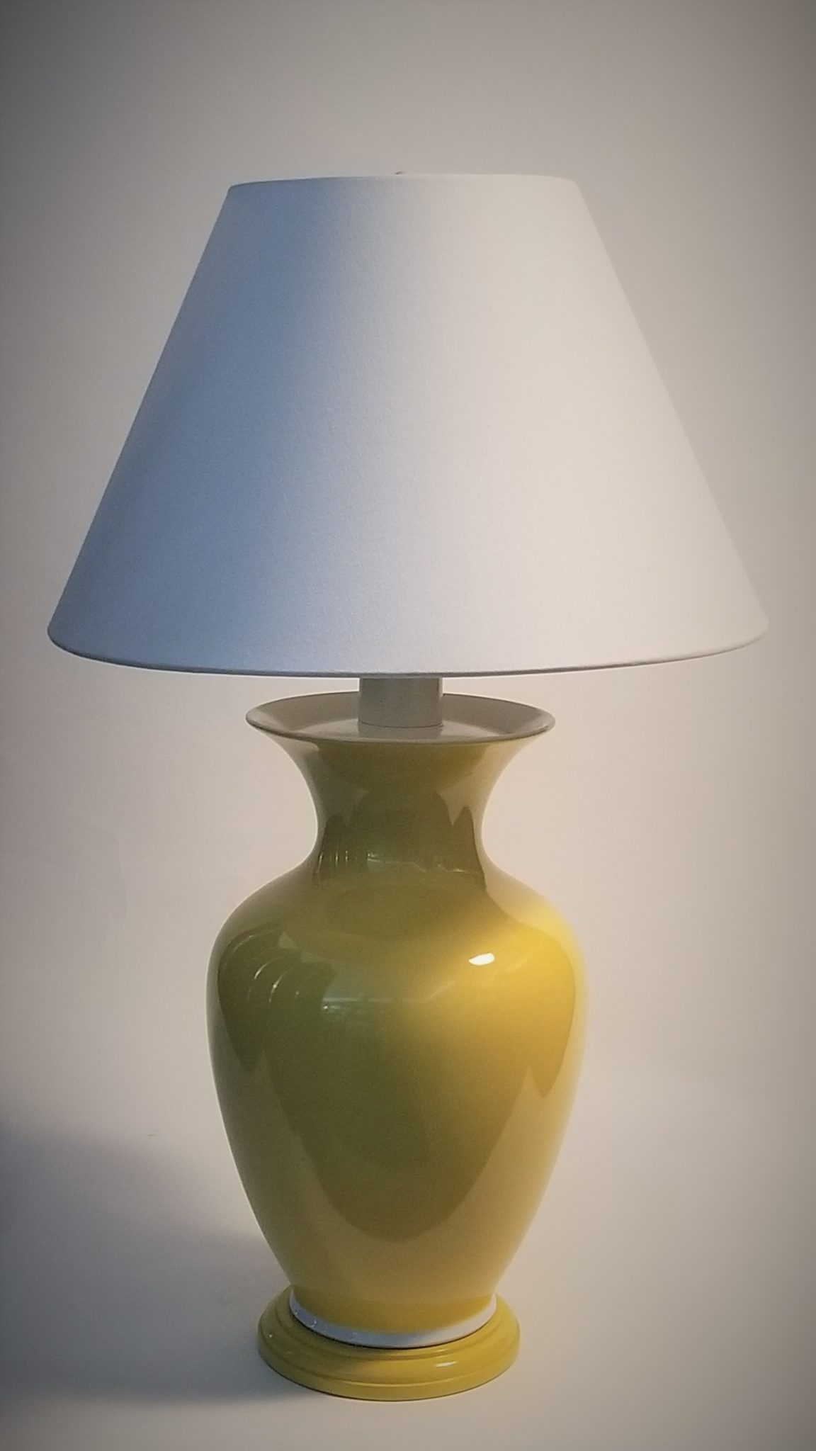 Lighting, Sold - Vintage Yellow Table Lamp w/ Shade - Rubbish Interiors