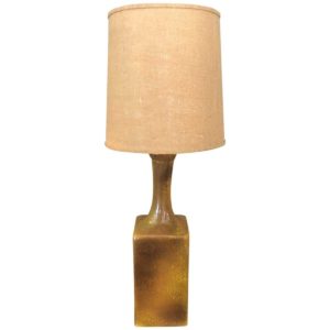 glazed table lamp front