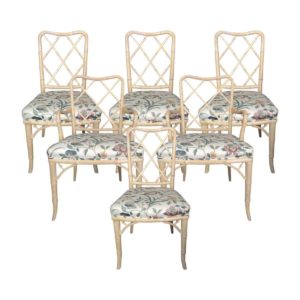 louis g. sherman flora faux bamboo dining chairs front bx2 frontax4