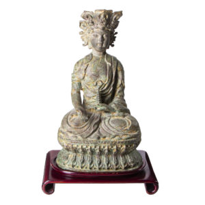 10725 Buddha Statue on Wood Stand 001