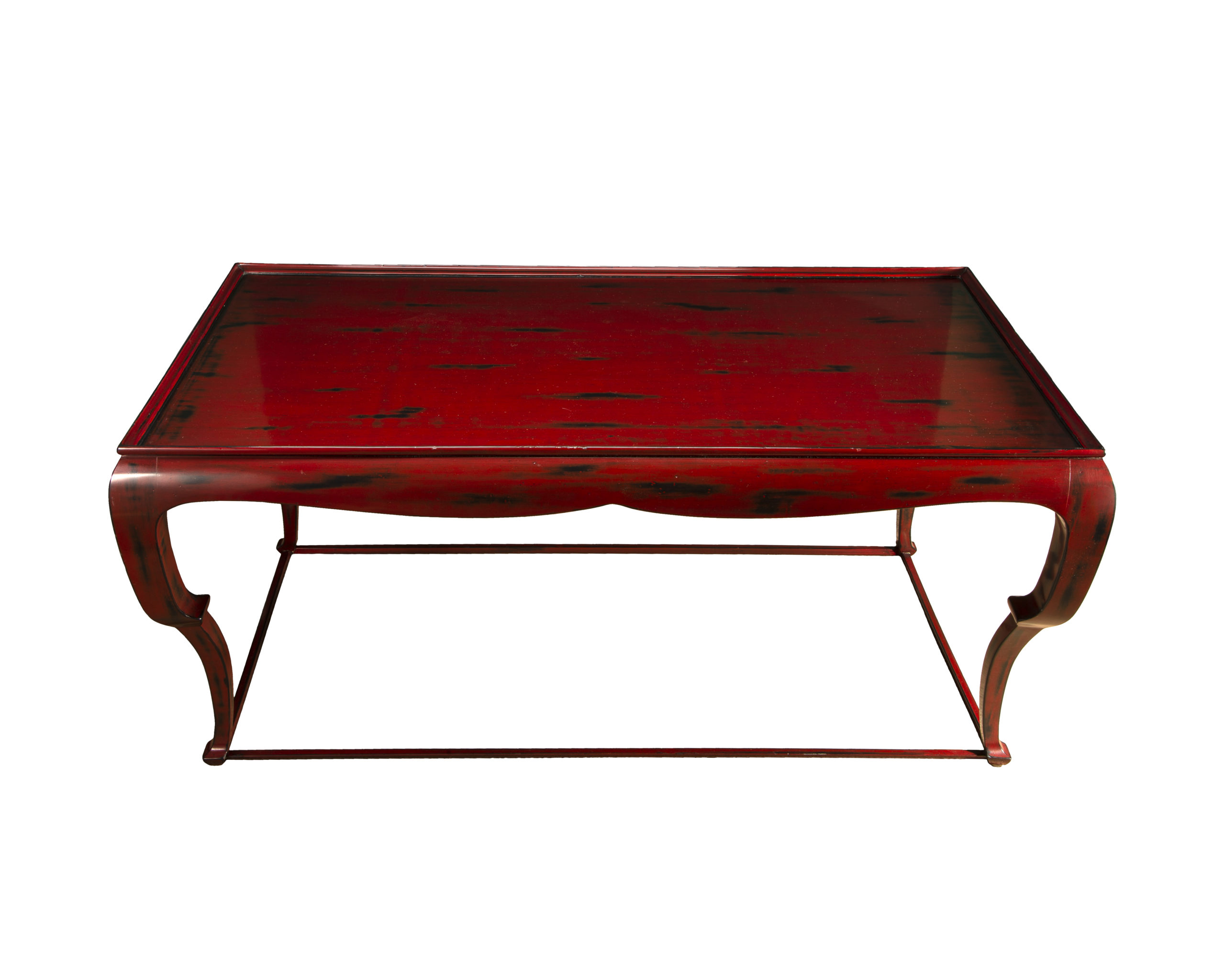 Tables - Beautiful 80's Red Asian Style Table 10749 - Rubbish Interiors Inc.